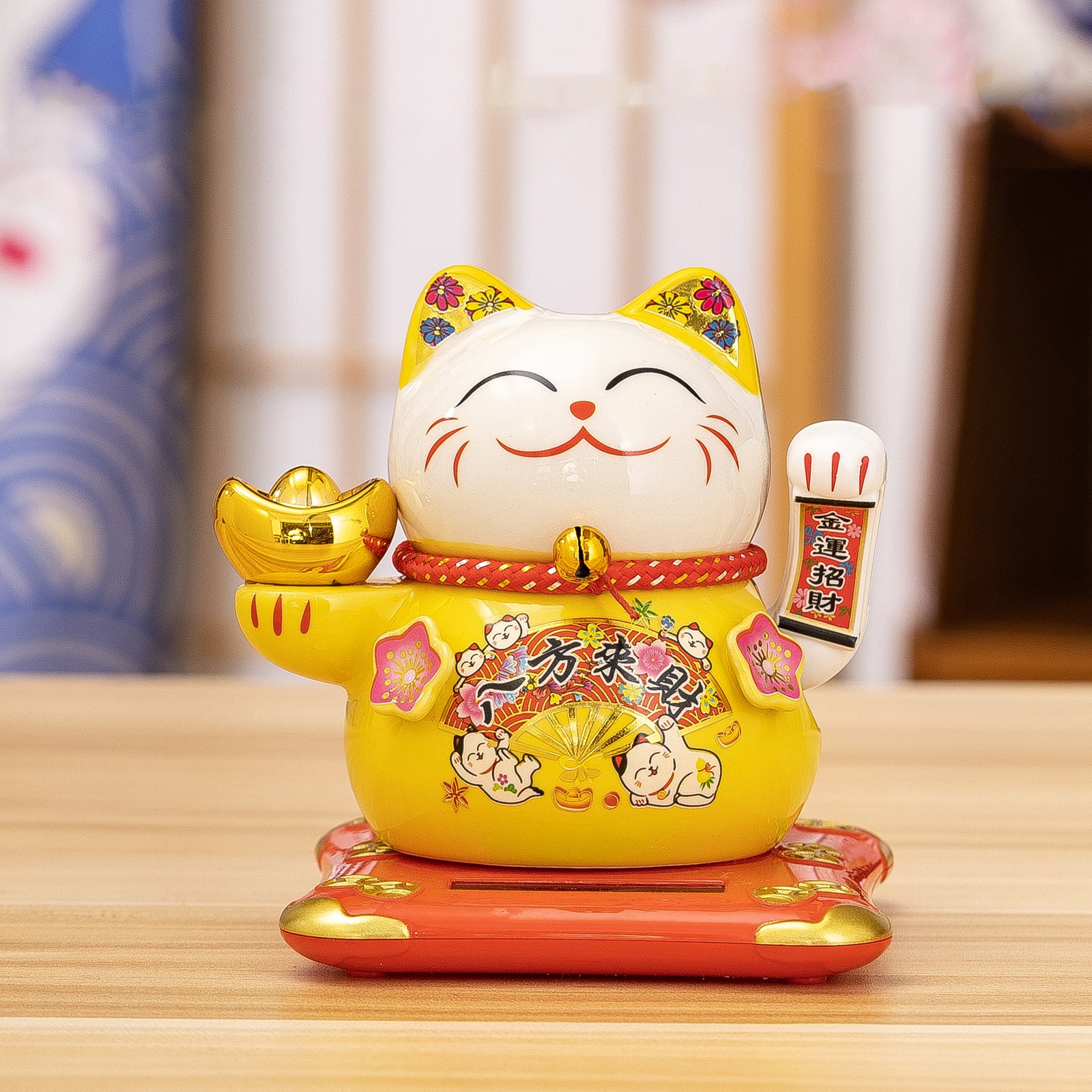 White Ceramic Maneki-neko (Lucky Cat) – Available in Various Colors and Styles