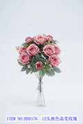 12 autumn glittering roses