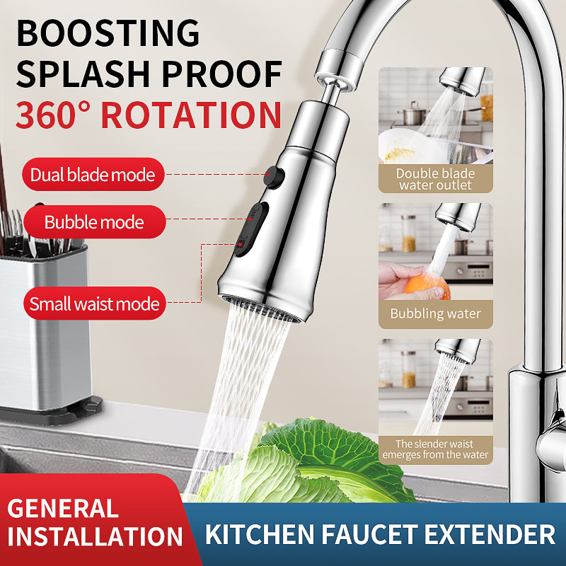 3-Mode Kitchen Faucet Splash Filter Nozzle