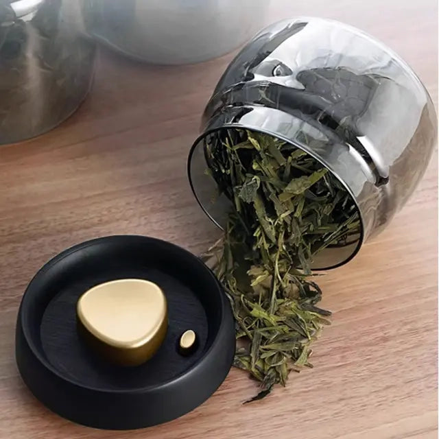 Airtight food storage vacuum borosilicate glass vacuum jar for coffee CBD HEMP Flower