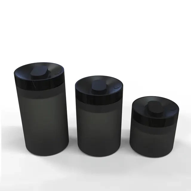 Elevate Your Storage with Black Matte Glass Vacuum Canisters