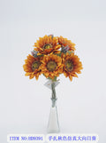 Hand-tied autumn simulation large sunflower