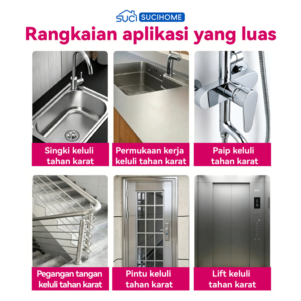 SUCIHOME Heavy Duty Stainless Steel Cleaner Spray