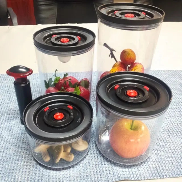 Kitchen Airtight Seal Vacuum Coffee Bean Milk Powder Cereal Corn Canister for Food Storage 4 Size with Date Marker