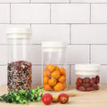 1.0L Round Glass Fridge Vacuum Food Container Reusable Containers