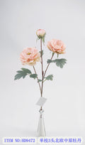 Single branch 3 head Nordic Central plain peony