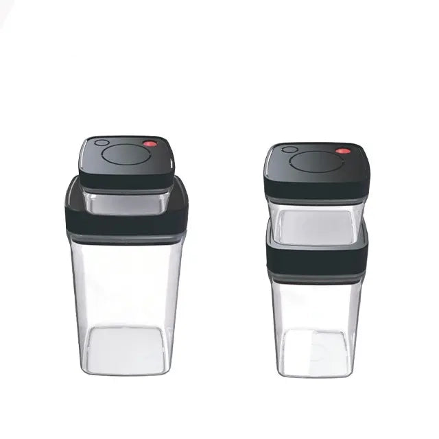 Square High Vacuum Food Storage Canister, Stackable BPA Free Plastic Cereal Containers, for Kitchen Pantry Organization and Storage