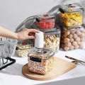 Square Pumpable Food Storage Locking Canisters Set