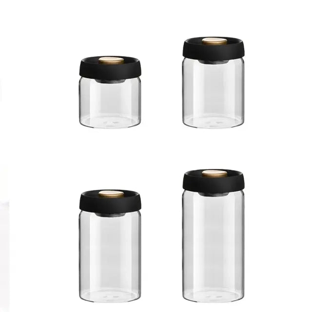 Vacuum Coffee Canisters with Airtight Lids Grounds Coffee Bar Accessories
