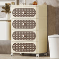 Woven Pattern Bedroom Furniture Plastic Drawer Cosmetic Organization